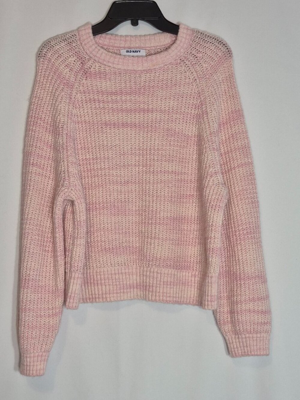 OLD NAVY Variegated Pink Crew Neck Pullover Soft Sweater; Size M